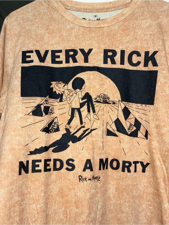 adult swim Other - Rick and Morty Every Rick Needs a Morty Short Sleeve Tee - Peach